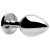 Plug anal de metal Sensual Love mediano con piedra