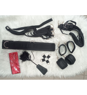 Set BDSM o Juego bondage de restricción para cama de 8 piezas