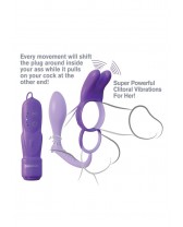 Anillo vibrador de pene con plug anal Fantasy C-Ringz Ass-Gasm Cock Ring