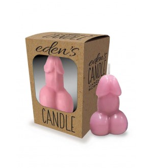 Vela erótica con aroma delicioso - Eden's Candle Vanilla Scented Penis - Rose Pink
