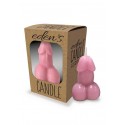 Vela erótica con aroma delicioso - Eden's Candle Vanilla Scented Penis - Rose Pink
