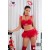 Traje de fantasía o disfraz erótico de Angelita Red Fire de 5 piezas