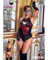 Traje de fantasía o disfraz erótico de Dama Burlesque de 3 piezas
