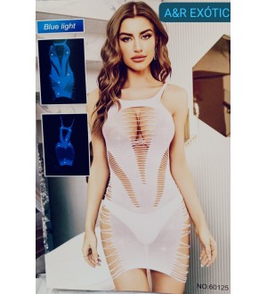 Vestido de red - Bodystocking - que brilla en la oscuridad Pleasure cage