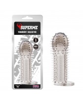 Funda de pene con textura Nubby Sleeve-Grey