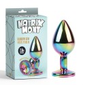 Plug anal metálico con joya Rainbow Gem Meatl Plug M