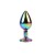Plug anal metálico con joya Rainbow Gem Meatl Plug M