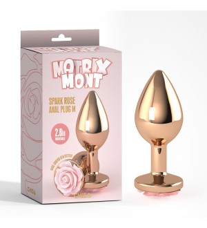 Plug anal metálico con rosa Spark Rose Anal Plug M