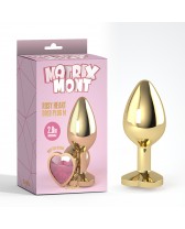 Plug anal metálico con joya Rosy Heart Gem Plug M