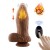 Vibrador realista telescópico con calefacción y control