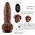 Vibrador realista telescópico con calefacción y control