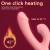 Vibrador dual rabbit con succión y calefacción Heating Rabbit Sucker-Purple