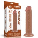 Dildo realista con ventosa 8 pulg. Sliding Skin Dual Layer Dong Brown