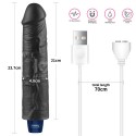 Dildo vibrador 9.5 pulg. REAL SOFTEE Rechargeable Vibrating Dildo(Black)