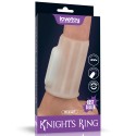 Funda de pene vibradora - Vibrating Ridge Knights Ring (White)
