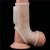 Funda de pene vibradora - Vibrating Silk Knights Ring with Scrotum Sleeve (White)