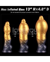 Dildo alienigena con ventosa 10 pulg. Dual Density Silicone Inflatable Dildo