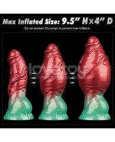 Dildo alienigena con ventosa 7.5 pulg. Dual Density Silicone Inflatable Dildo