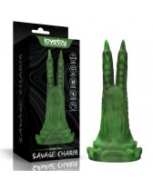 Vibrador alienígenaSavage Charm Double-Claw Vibrating Silicone Dildo