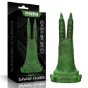 Vibrador alienígena Savage Charm Double-Claw Vibrating Silicone Dildo Green