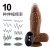 Vibrador realista telescópico y con calefacción recargable
