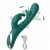 Vibrador dual Rabbit con aleteo para punto G de silicone recargable