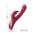 Vibrador dual Rabbit con aleteo para punto G de silicone recargable