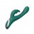Vibrador dual Rabbit con aleteo para punto G de silicone recargable