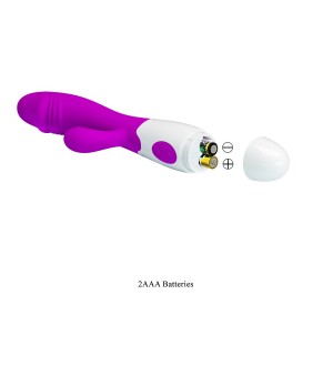 Vibrador dual Rabbit Snappy con 30 modos a batería
