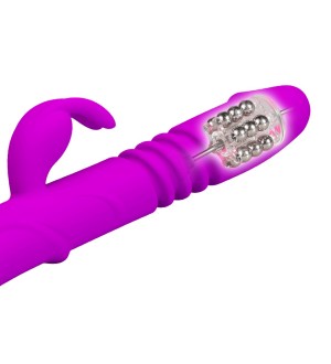 Vibrador Rabbit Ward telescópico recargable de silicona