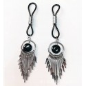 Sujetadores de pezones de silicona con plumas - Nipple metal clamps