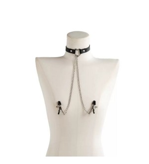 Pinzas de pezones de metal con collar - Nipple metal clamps