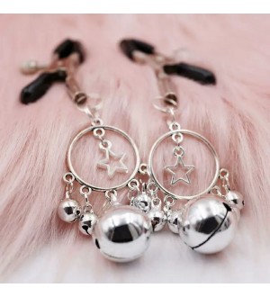 Pinzas de pezones de metal White Stars - Nipple metal clamps