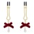 Pinzas de pezones de metal Red Bow - Nipple metal clamps