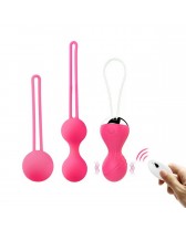 Set de Bolas de masaje pélvico con vibración a control remoto Kegel ball set
