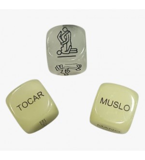 Set de 3 Dados eróticos - Erotic dice Fluorescentes