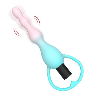 Tira anal vibradora recargable 10-Speed Silicone Beaded Vibrator