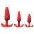Set de plugs anales de silicona Red Butt Plug Set