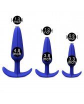 Set de plugs anales de silicona Blue Butt Plug Set