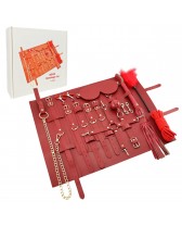 Set BDSM de 11 piezas color vino Bondage Set with Organizer Pouch