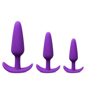 Set de plugs anales de silicona Purple Butt Plug Set