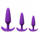 Set de plugs anales de silicona Purple Butt Plug Set
