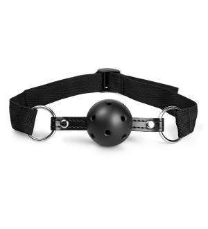 Mordaza de boca respirable Black Ball Gag