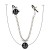 Pinzas de pezones de metal con cadena - Screw Nipple Clamps with Chain