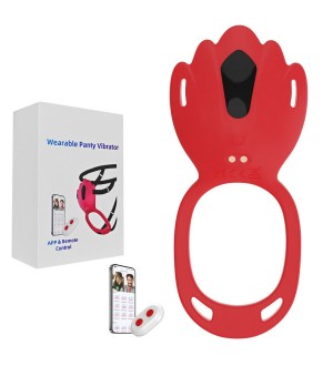 Vibrador con arnés tipo panty controlado por App - 9-Mode Rechargeable Wearable Panty Vibrator