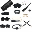 Set BDSM de 10 piezas con organizador Complete BDSM Bondage Set with Organizer Pouch