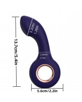 Plug anal vibrador curvo - 12-Mode Curved Vibrating Silicone Butt Plug