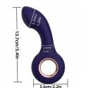 Plug anal vibrador curvo - 12-Mode Curved Vibrating Silicone Butt Plug