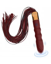 Vibrador con látigo - 18.12 inch 10-Mode Rechargeable Vibrating Whip with Textured Handle