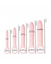 Set de dilatador vaginal .de 5 piezas Pink Silicone Pelvic Floor Trainer Dilator Set